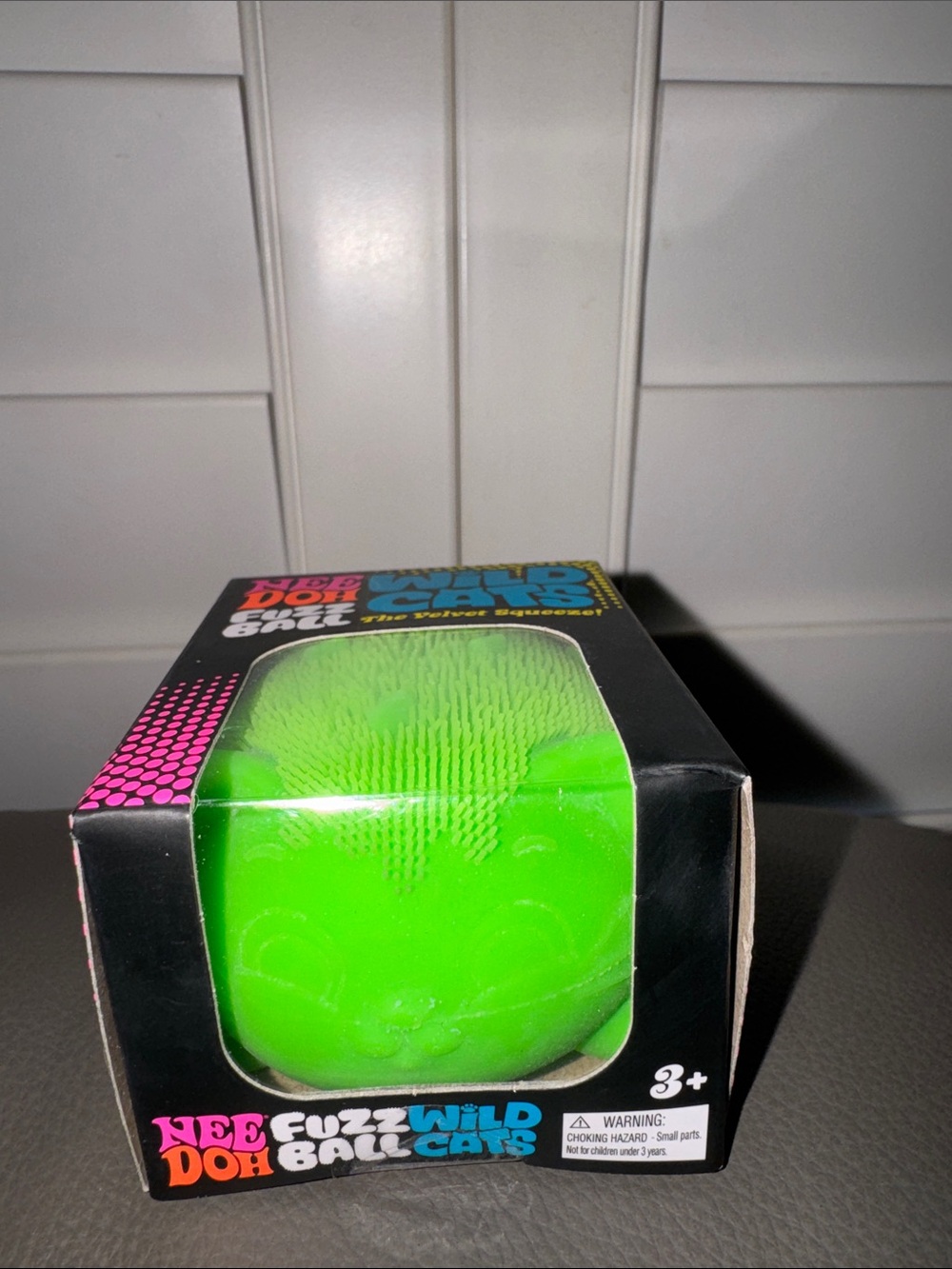 NeeDoh Fuzz Wild Ball Cat - Neon Green